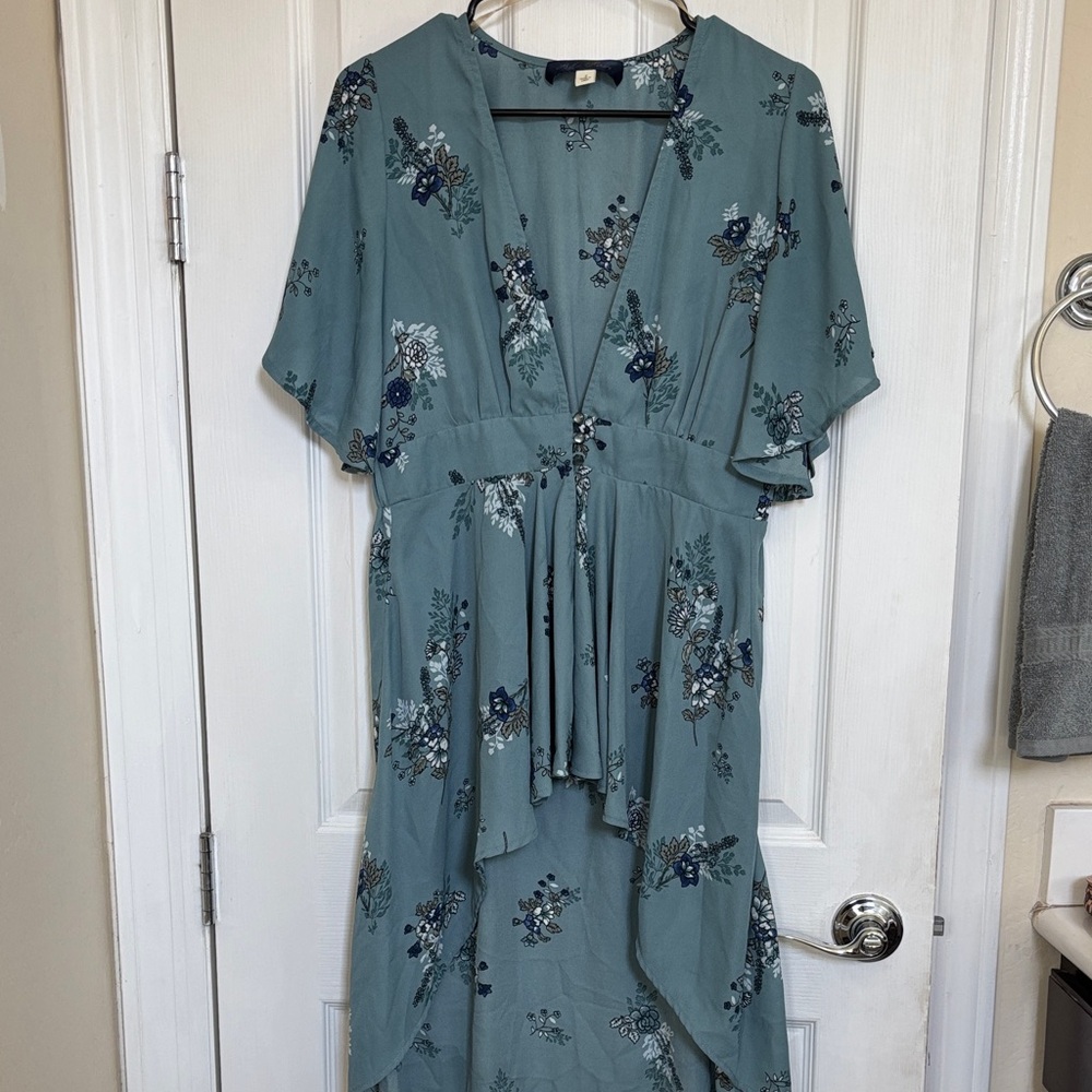 Floral Blue Blouse